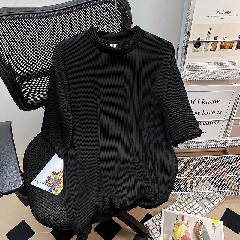 Summer Casual Ice Silk Men's T-shirt Short Sleeve