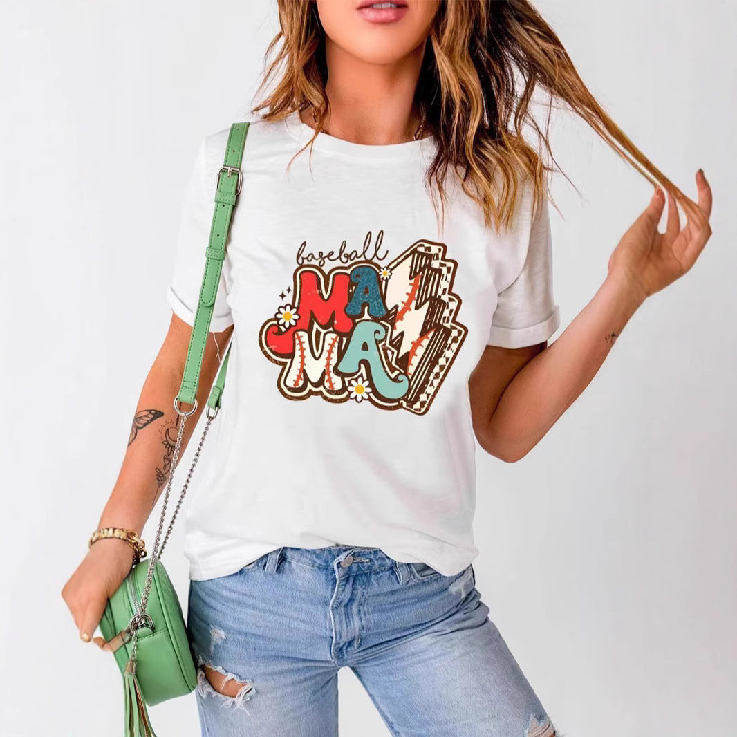 Summer New Versatile Casual Cotton T-shirt For Women