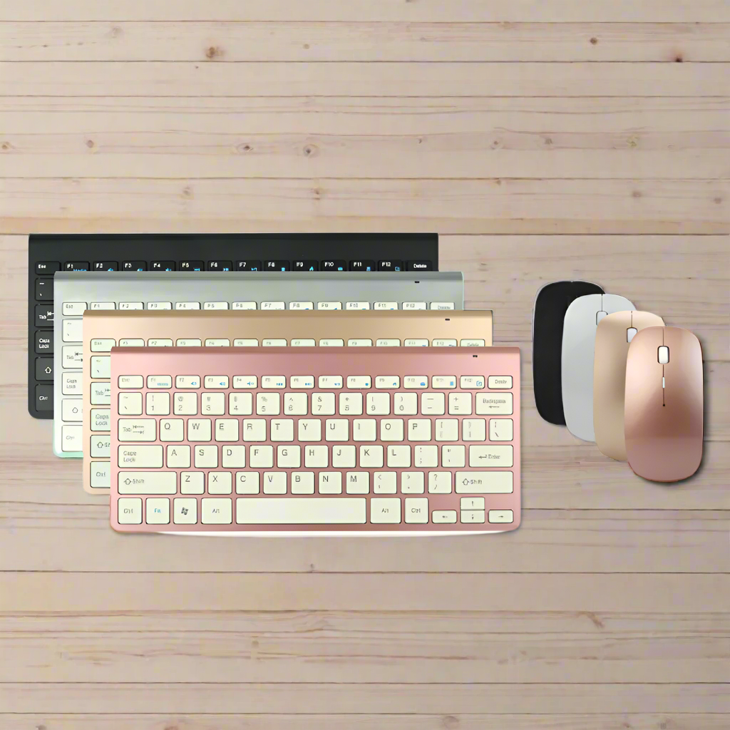 Wireless Portable Ultra Thin Keyboard and Mouse Set