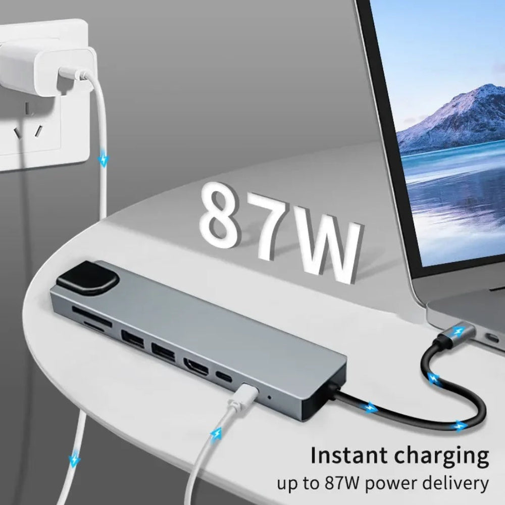 8 in 1 USB Docking Station Hub