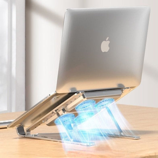 Aluminum Foldable Laptop Stand with 4 Cooling Fans
