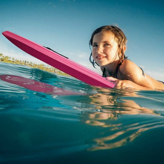 Lightweight Bodyboard Surfing with Leash EPS Core Boarding IXPE-M - Color: Pink - Size: M