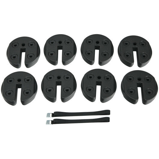 Set of 8 Canopy Weights 40lbs Weight Plate Kit with No-Pinch Design