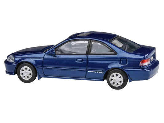 1999 Honda Civic Coupe Electron Blue Pearl Metallic with Sunroof 1/64 Diecast Model Car by Paragon Models