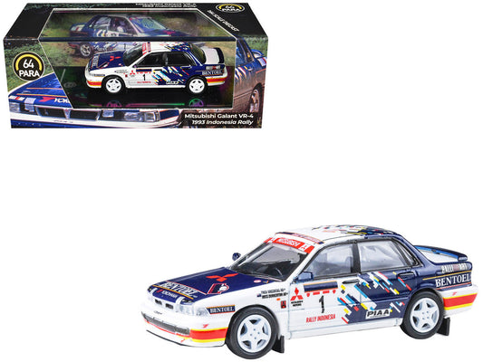 Mitsubishi Galant VR-4 RHD (Right Hand Drive) #1 Ross Dunkerton - Fred Gocentas "Rally Indonesia" (1993) 1/64 Diecast Model Car by Paragon Models
