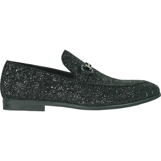 "Bravo" Black Glitter Tuxedo & Prom Shoes