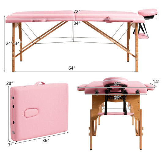 Foldable and Portable Facial Spa Bed with Carry Case