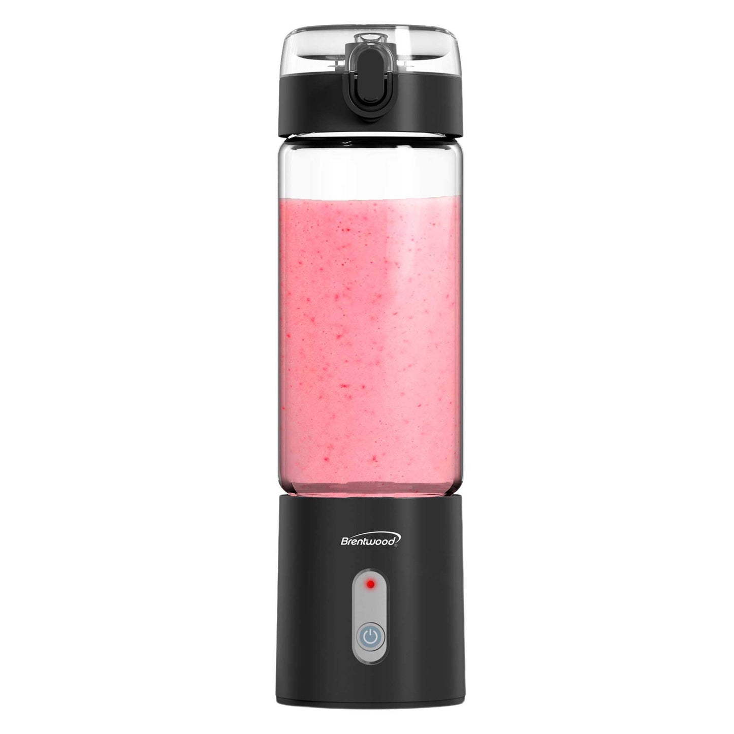 Brentwood 17 Ounce Portable Battery Operated USB Glass Blender in Black