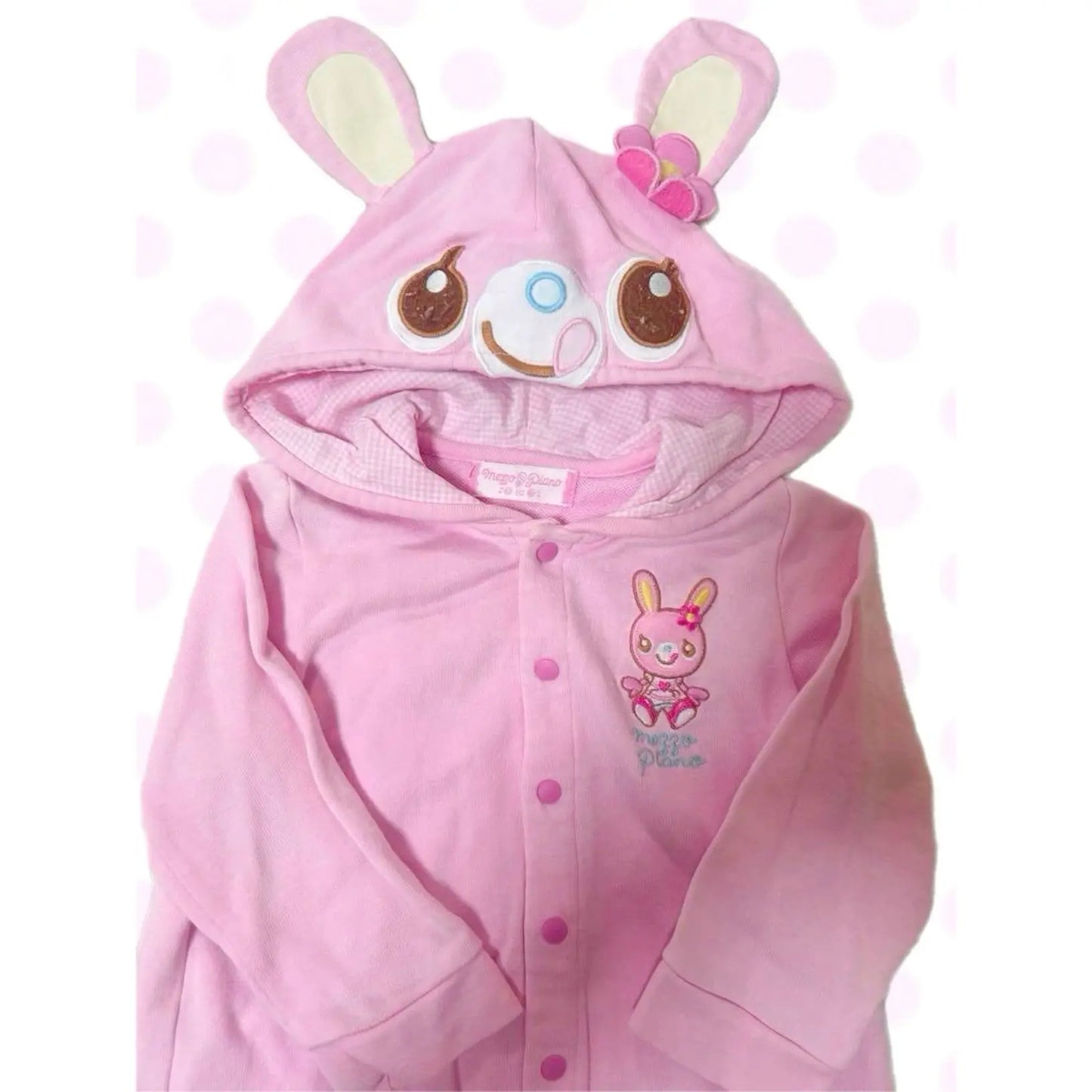 Japanese Cute Coat Embroidery Rabbit Ear Hooded Subculture Kawaii Y2k Tops Casual Fashion Sweet Coats Ropa Mujer Women Clothing