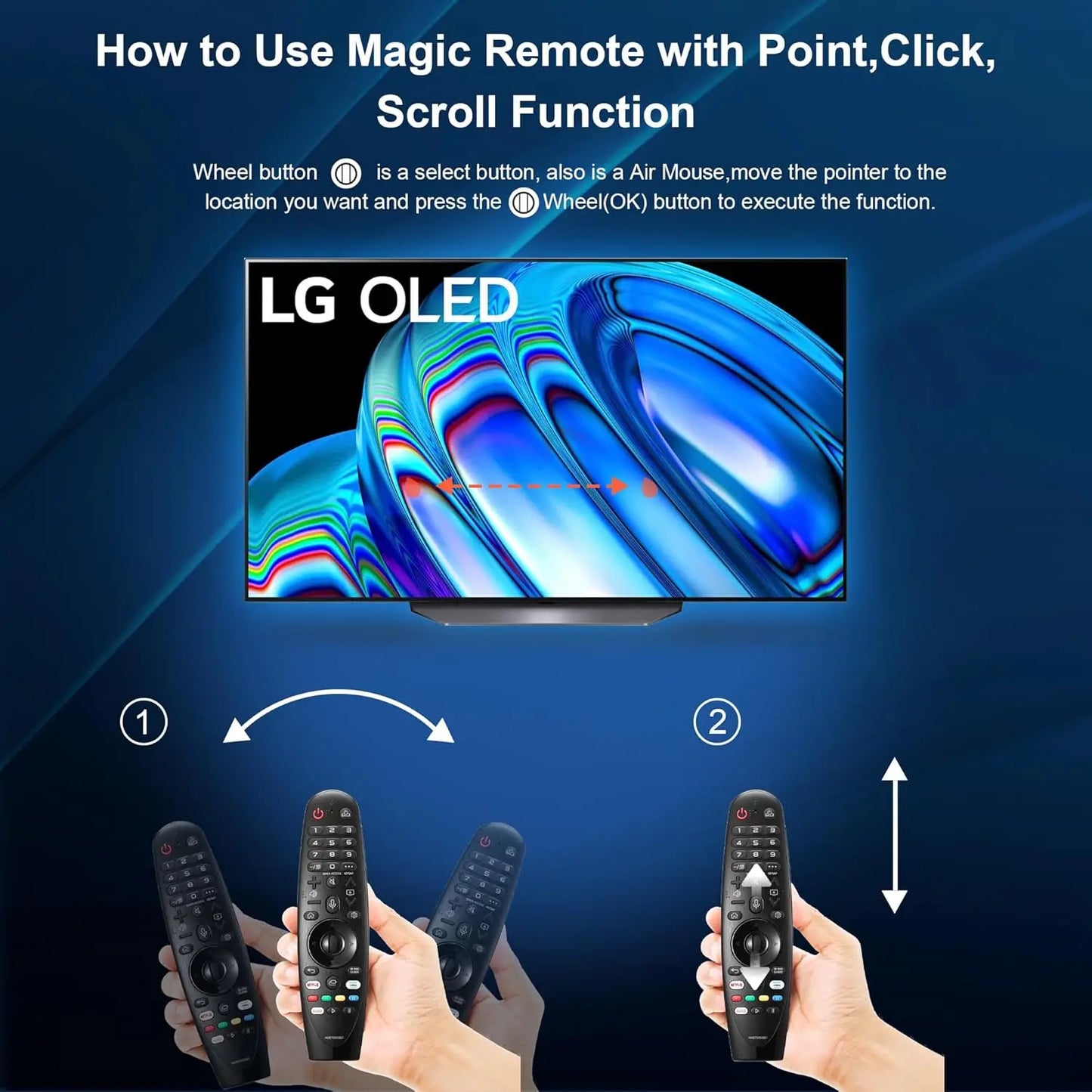 New AN MR20GA AKB75855501 voice pointer remote for smart TV compatible with many models easy operation control tool