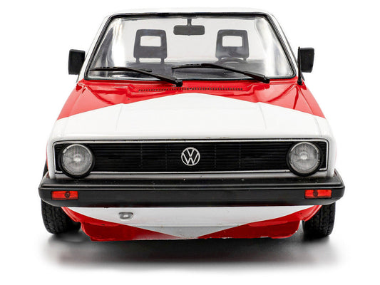 1983 Volkswagen Caddy MK 1 Pickup Truck "Red Cowboy Racing Tribute" White and Red 1/18 Diecast Model Car by Solido