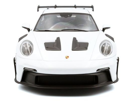 2024 Porsche 911 (992) GT3 RS White with Blue Stripes 1/18 Diecast Model Car by Solido