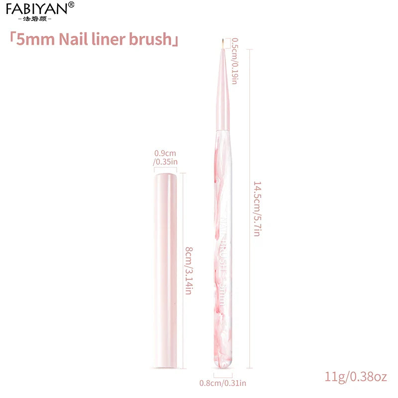 Nail Art Liner Brushes Elongated Lines Striping Drawing Painting Brushes For Manicure Beauty Salon Nails Products Manicure Tools