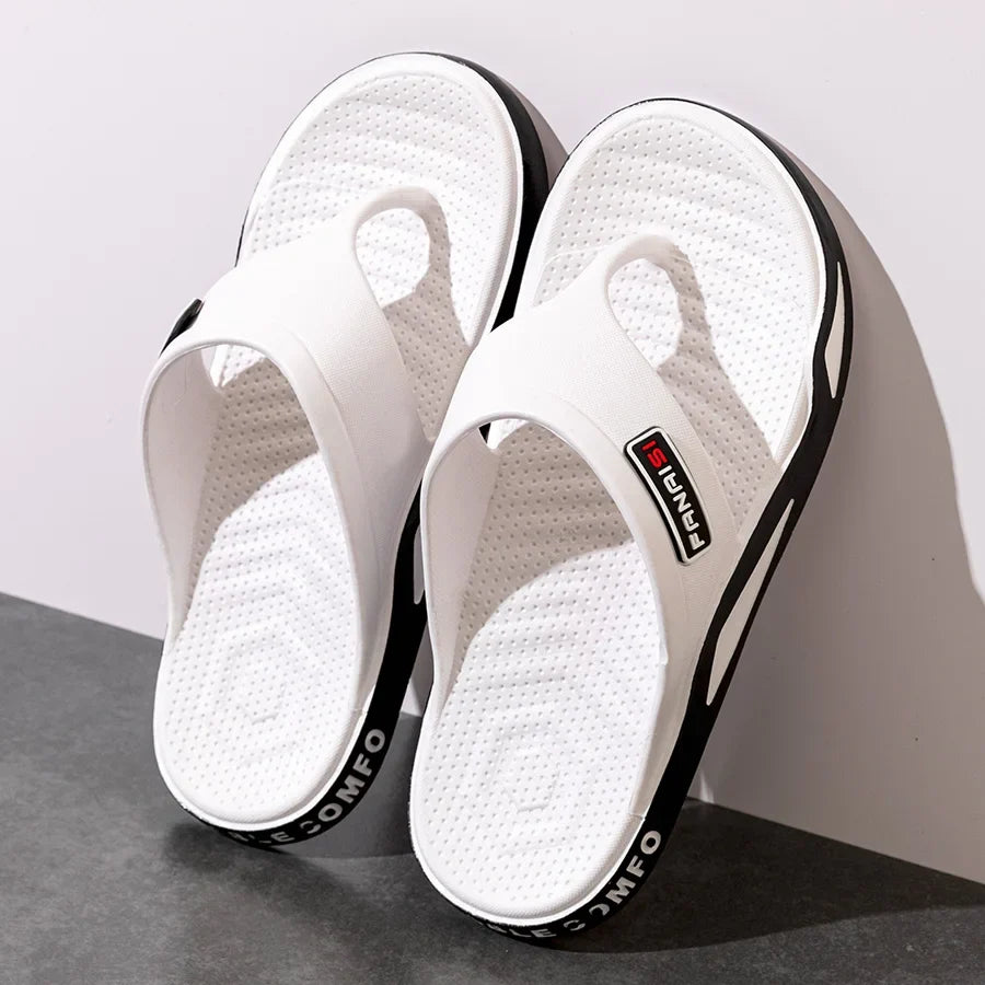 Fashion Men's Slippers Summer Outdoor Flip Flops Non-slip Indoor Bathroom Couple Leisure Beach Shoes Sandals