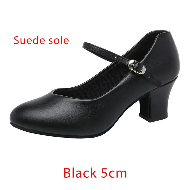 Flamenco Shoes Women Latin Salsa Dance Shoes Girls Heel 5cm Modern Ballroom Dance Shoe Ladies Girl Tango Dancing Shoe Size 34-43