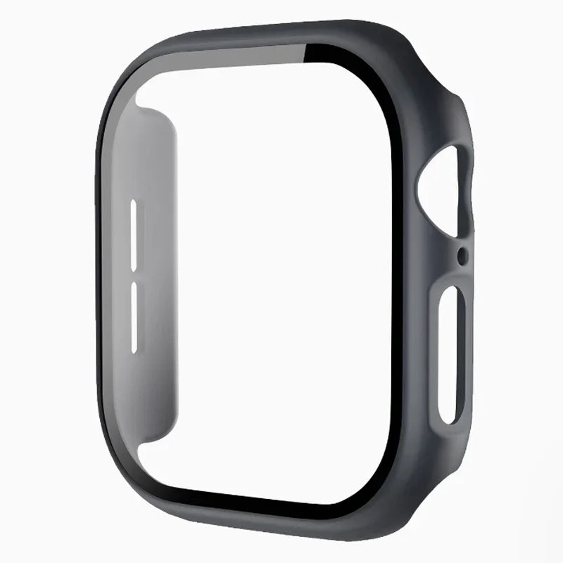 Tempered Glass+Case For Apple Watch 38-40mm 41mm 42mm 44mm 45mm 46mm Screen Protector Protective Cover iWatch 11 10 8 7 9 6 SE 5