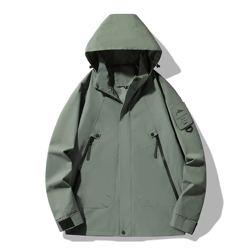JNLN Women's Men's Waterproof Jacket Climbing Hiking Camping Trekking Windbreaker Unisex Outdoor Windproof Rain Coat Antifouling