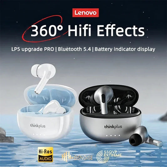 Lenovo Original LP5 PRO TWS Wireless Bluetooth V5.4 Stereo Earphones Long Endurance Touch Earbuds Low Latency Gaming Headset New