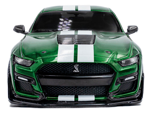 2020 Ford Mustang Shelby GT500 Fast Track Eruption Green Metallic with White Stripes 1/43 Diecast Model Car by Solido