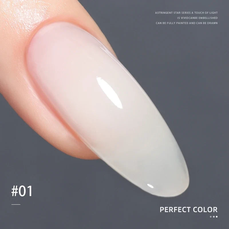 PERFECT COLOR 4-in-1 Builder Nail Gel,20g 12 Colors Rubber Base Gel Polish,Extension for DIY Salon Girls Home,Nail Art Brushes