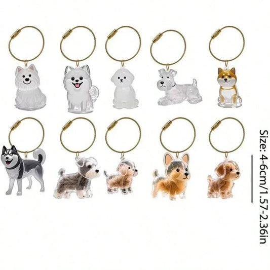 Transparent Dog Hair Storage Pendant Dog Hair Collector Keychain Pet Hair Memorial Bottle for Pet Lovers DIY Memorial Keychain