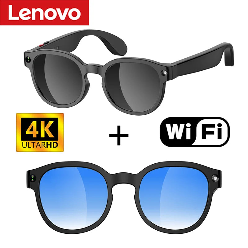 Lenovo AI Smart Glasses AI Translation 8MP HD Camera 4K Shooting Image Bluetooth Call Recording Music Smart Sunglasses 2026 New