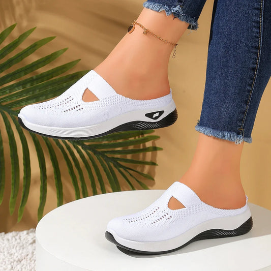 Women shoes Convenient and comfortable at home, one foot with a vent and half slipper women's summer shoes free shippiing shoes