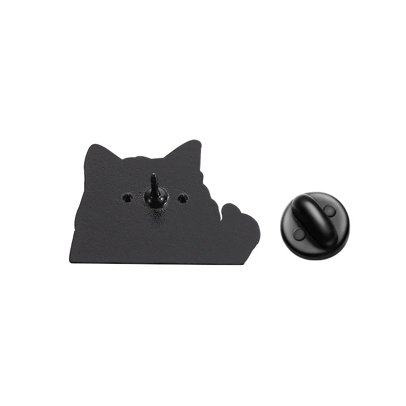 Thumb Up Crying Cat Enamel Pin Kawaii Humorous Animal Brooch Lapel Backpack Badge Funny Jewelry Gifts For Cat Lovers Friends