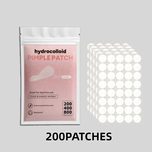 200/400/800pcs Invisible Clear Pimple Patch Set ā Deep-Cleansing Hydrocolloid Acne Stickers, Mixed Sizes, Gentle & Skin-Friendly