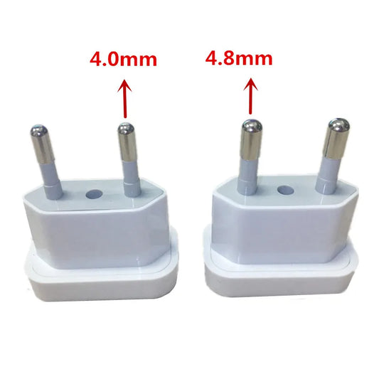 1pcs 4.8/4.0mm Power Plug Adapter US To EU Europe Plug Power Converter Travel Charge Adapter US to EU Adapter Electrical Socket