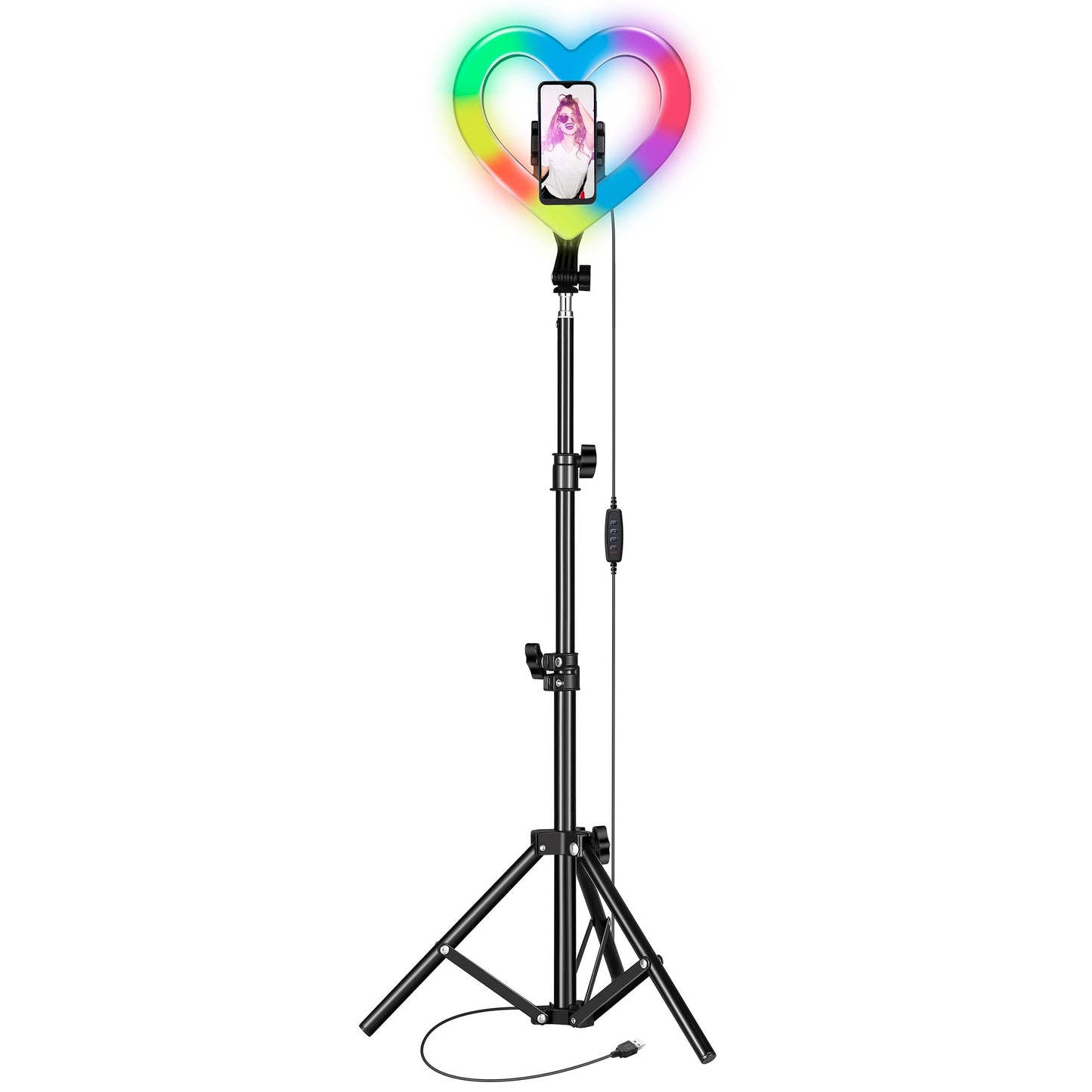 SuperSonic Pro Live Stream 10 Inch Heart Ring Light with RGB