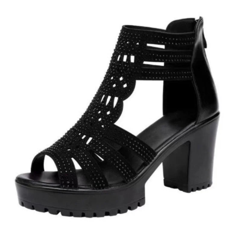 New Women's Fish Mouth Shoes Wedges Hollow Out Anti slip Sandals Ladies Casual Low Heel Sandals Fashion open toe Mujer Footwear