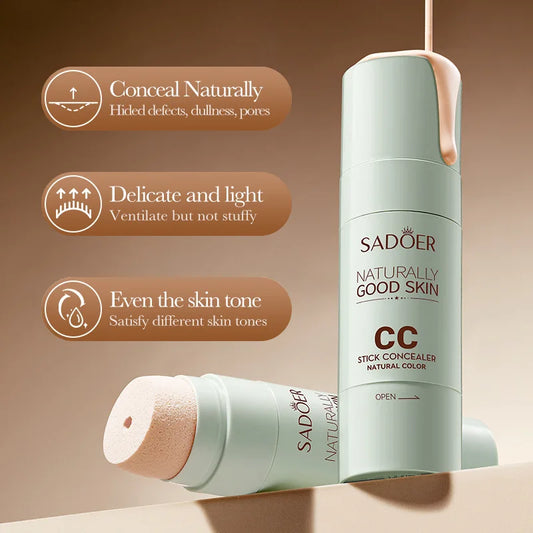 SADOER Concealer CC Stick Concealer Not Take Off Makeup Waterproof Consolidation Moisturizing Makeup Concealer
