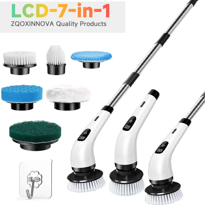 Cordless Household Spin Scrubber Kitchen Gadgets Hair Brushes Bathroom Broom Toilet Multipurpose Cleaning Brush Electric Mops