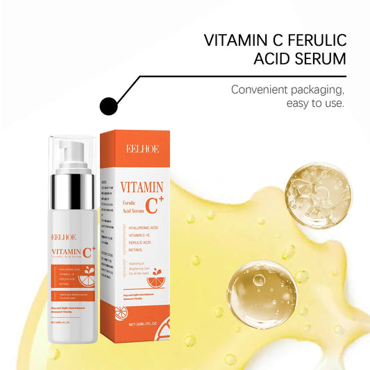 Eelhoe Vitamin C Facial Essence Moisturizing Lifting Reduce Fine Lines Keep Smoothing Anti A-ging Remove Acne Face Firming Serum