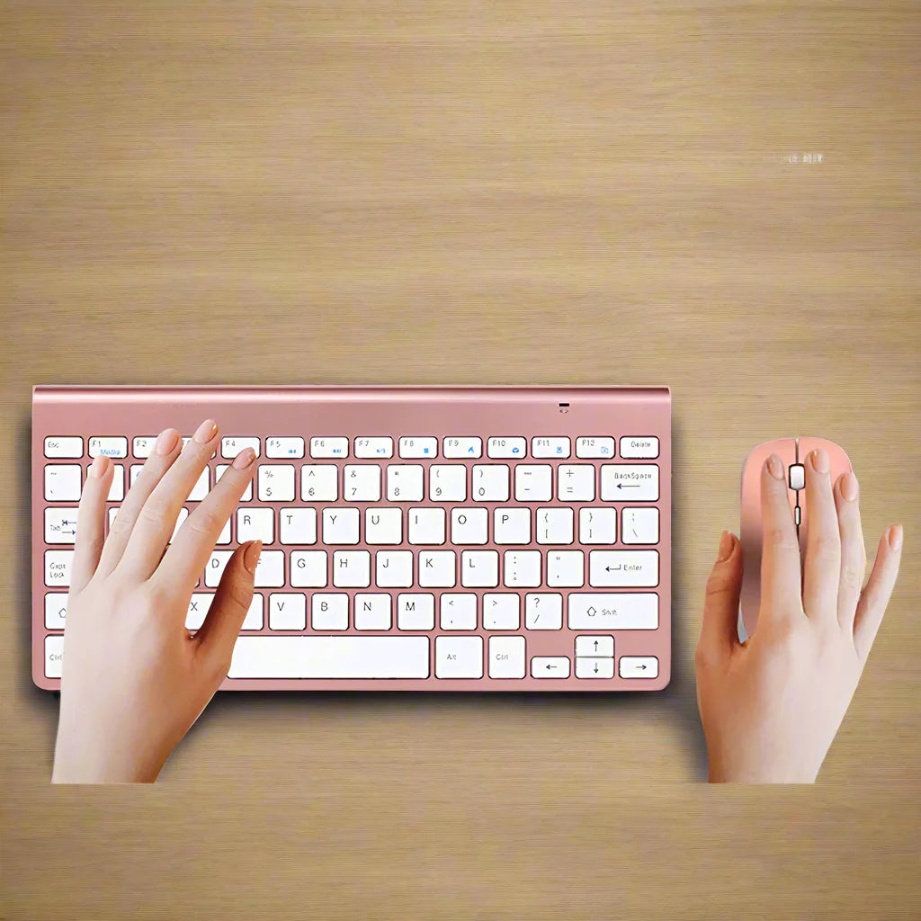 Wireless Portable Ultra Thin Keyboard and Mouse Set