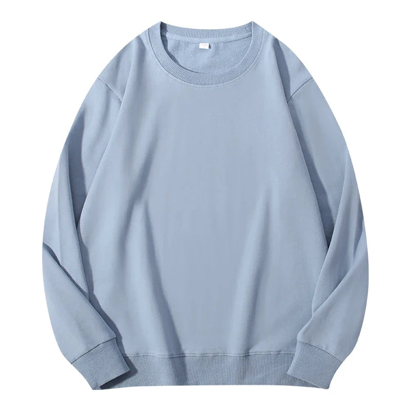 Autumn O-Neck Cotton Women's Sweatshirt Hoodies Basic Loose Casual Women Pullover Solid Sweatshirt Ladies Tops Factory Wholesale