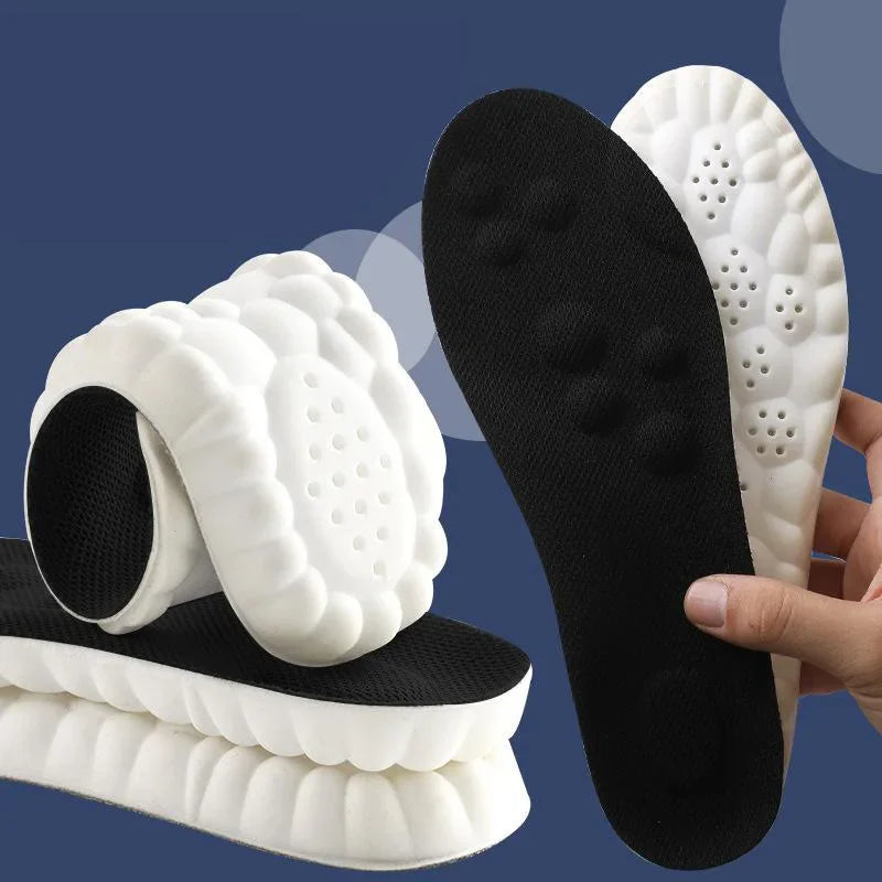 Latex Sport Insoles High Elasticity Soft Shoe Pads Arch Support Orthotic Insoles Breathable Deodorant Shock Absorption Cushion