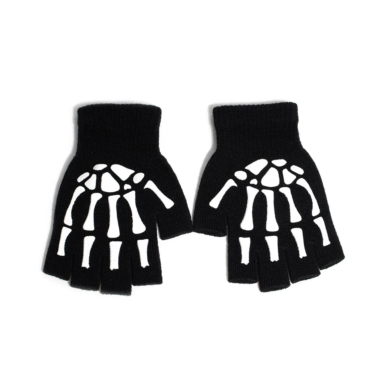 Unisex Knitted Gloves Half/Full Finger Autumn Winter Gloves Halloween Decorative Gloves