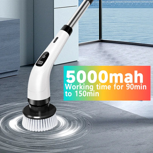 Cordless Household Spin Scrubber Kitchen Gadgets Hair Brushes Bathroom Broom Toilet Multipurpose Cleaning Brush Electric Mops