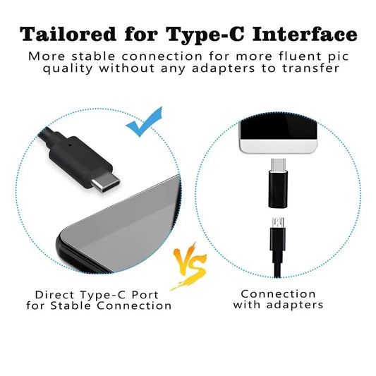 5.5/7.0MM Type-C Endoscope Camera with 6 Adjustable LEDs USB Android Flexible Inspection Borescope for Phone PC