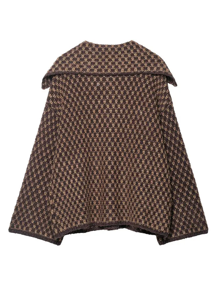HH 2026 Spring Jacket For Women Loose Casual Knitted Cardigans Lapel Single Breasted Long Sleeve Sweater Coat High Street Tops