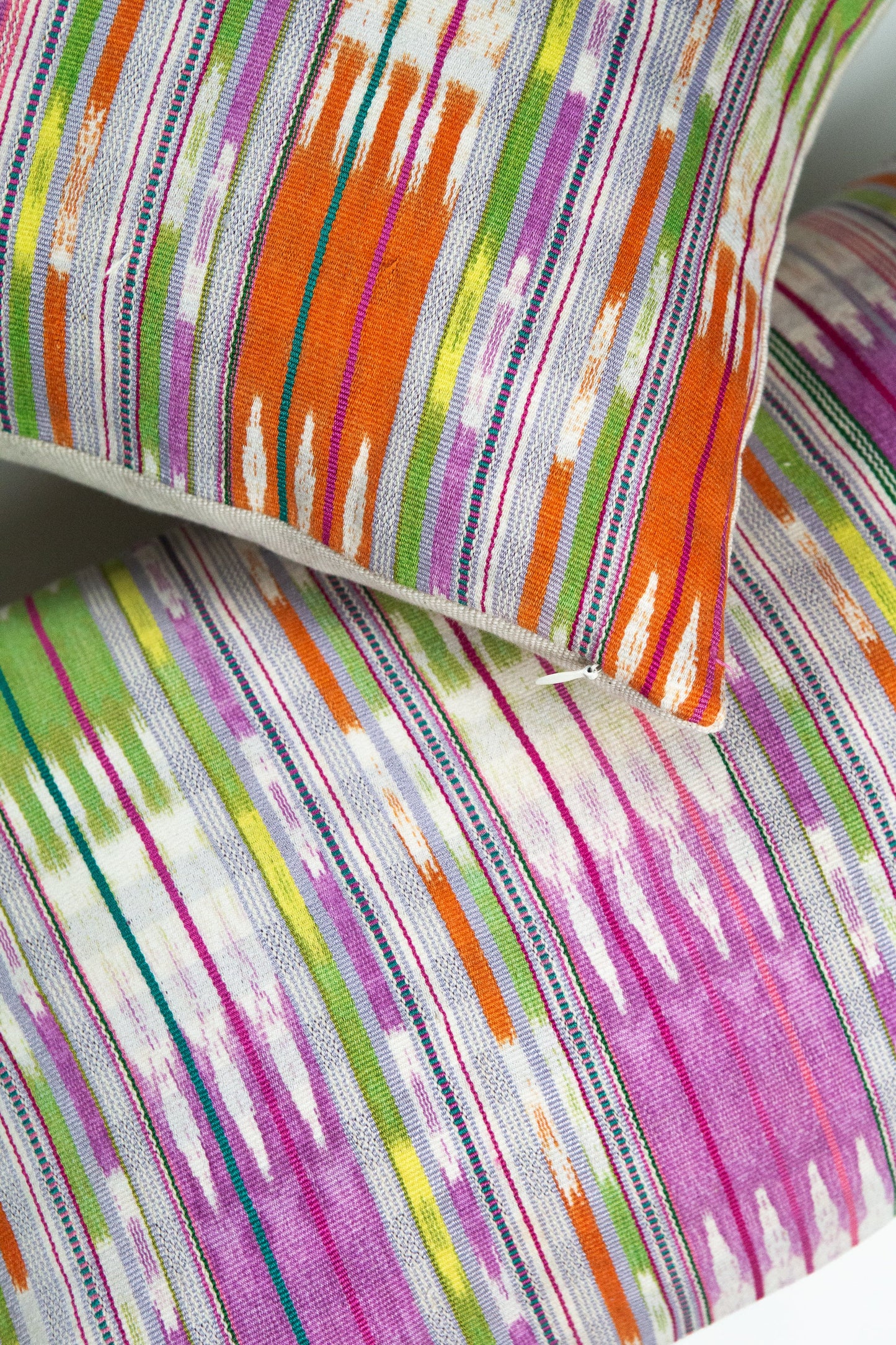 Vintage 70s Ikat Multi Pillow - 12" x 20"