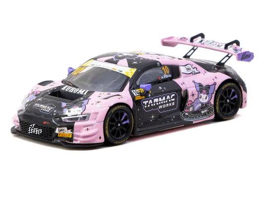 Audi R8 LMS GT3 evo II #10 Adderly Fong "Uno Racing Team - Kuromi" "Macau GT Cup - FIA GT World Cup" (2024) with Collectible Tarmac Cards "Hobby64" Series 1/64 Diecast Model Car by Tarmac Works
