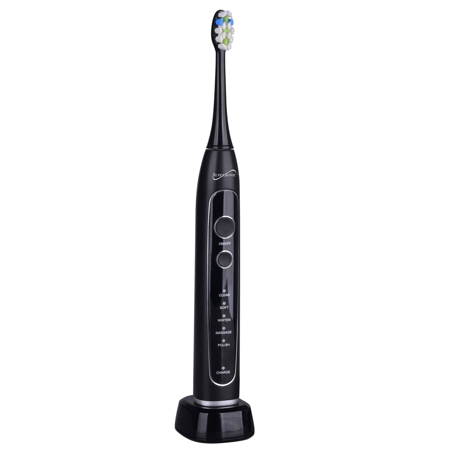 SuperSonic Sonic Zoom Advance Wireless Rechargeable Toothbrush in Black