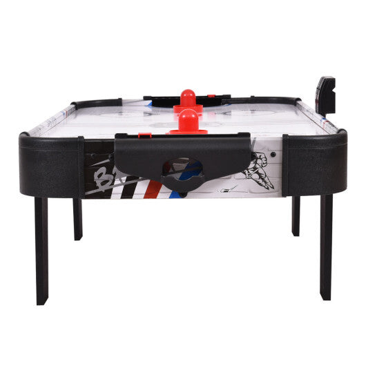 42 Inch Air Powered Hockey Table Top Scoring 2 Pushers - Color: White