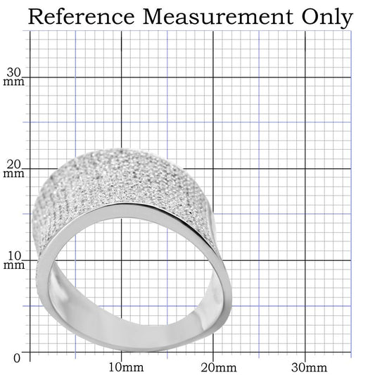 TS027 - Rhodium 925 Sterling Silver Ring with AAA Grade CZ in Clear