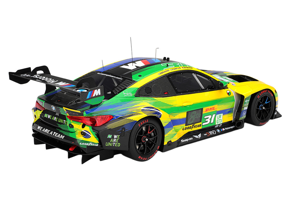BMW M4 GT3 EVO #31 Pedro Ebrahim - Augusto Farfus - Yasser Shahin "The Bend Team WRT" WEC "6 Hours of Sao Paulo" (2025) 1/18 Model Car by Top Speed