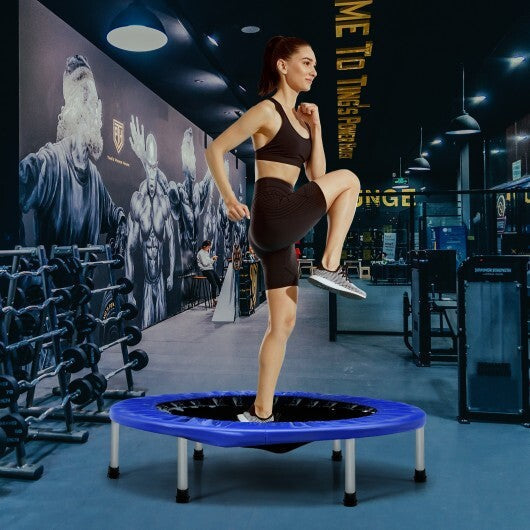 38 Inch Mini Folding Trampoline Portable Leisure Fitness Backboard-Pink