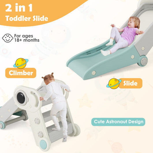 2 in 1 Baby Slide with Climber for Toddlers Age 18+ Months-Gray